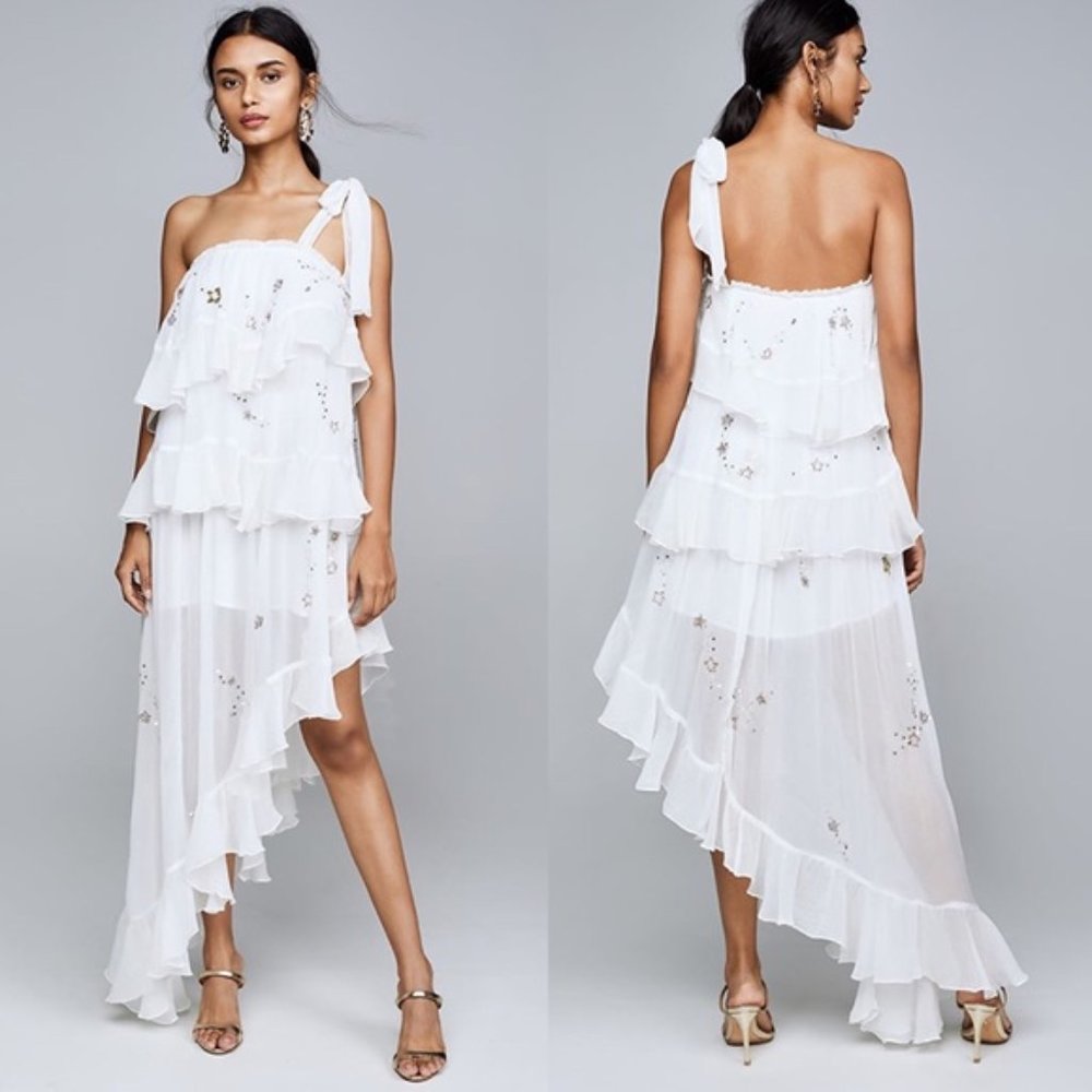 Rococo Sand Star Light One Shoulder Dress White